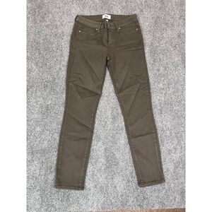 Paige Verdugo Ankle Pants Womens  Green Chino 5 Pocket Straight Size 29